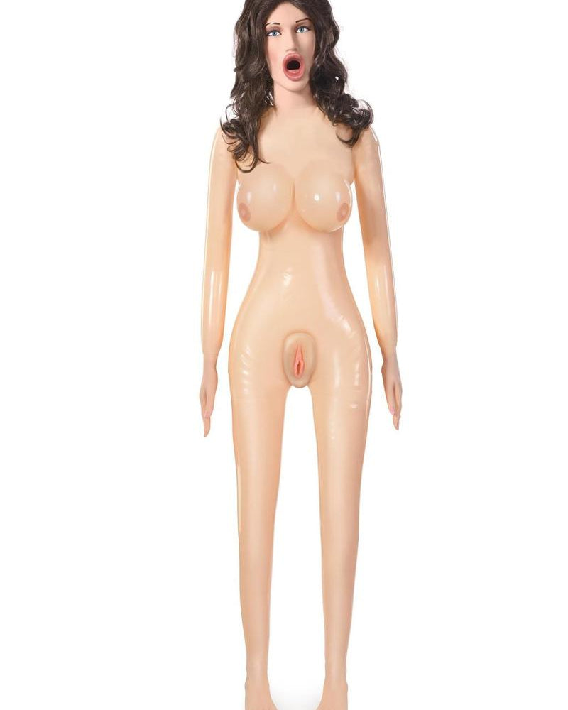 Muñeca inflable de tamaño real para sexo oral BJ Betty de Pipedream Extreme Dollz, color blanco