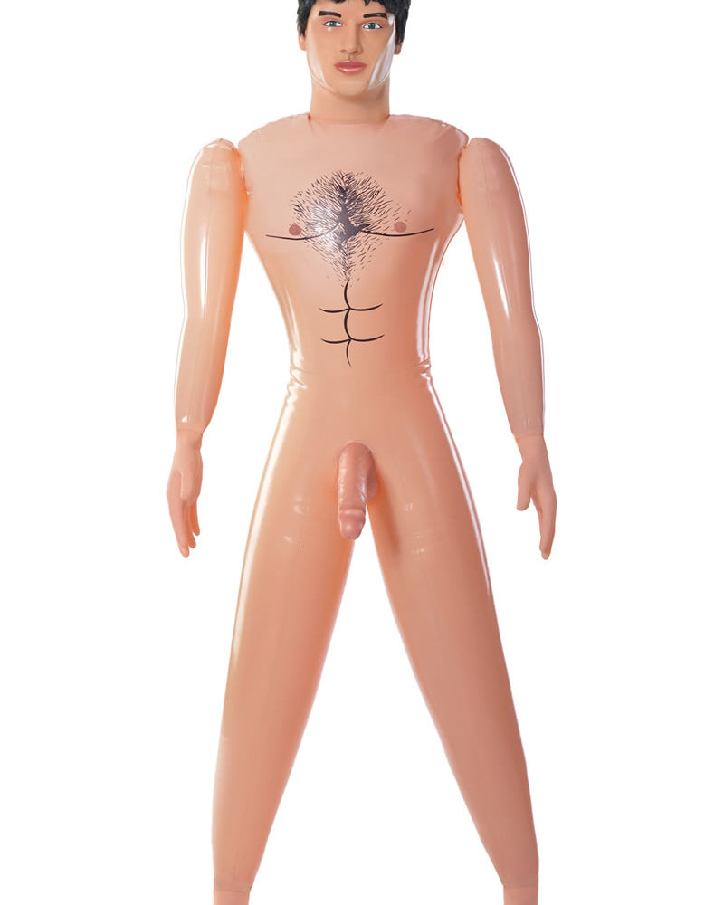 Muñeca inflable de tamaño real Tyler Rocks de Pipedream Extreme Dollz, color blanco