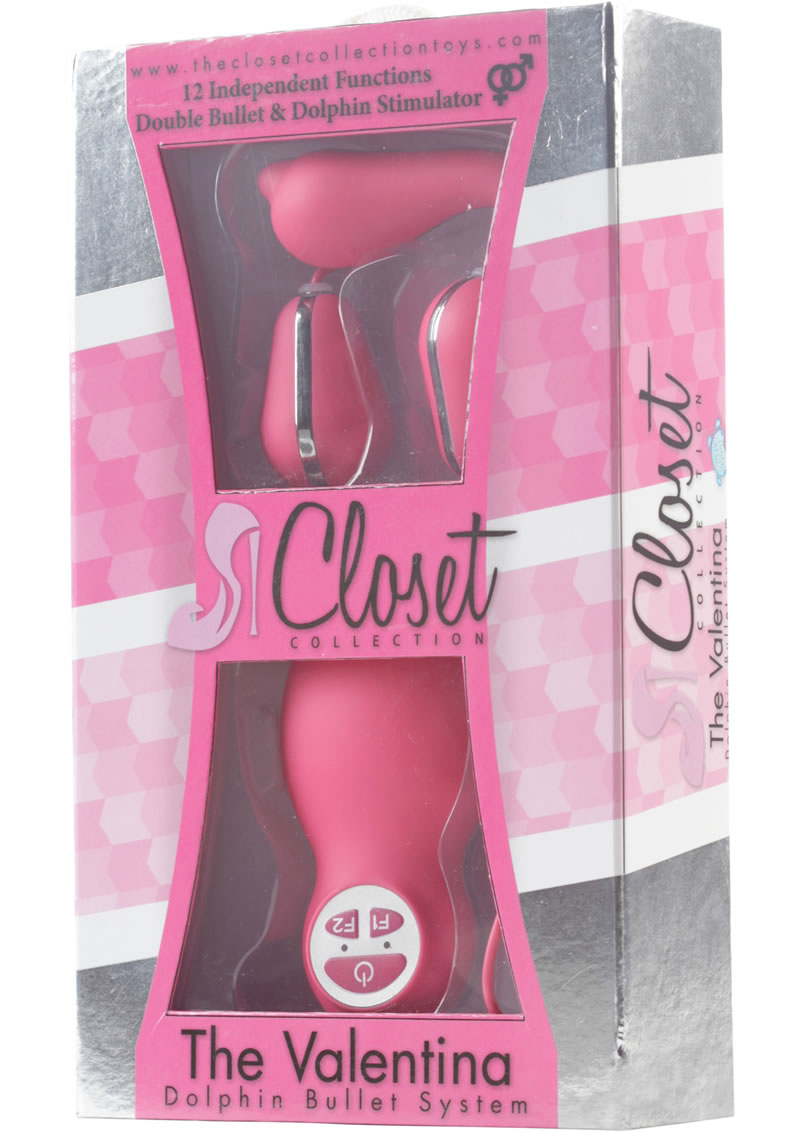 Closet Collection The Valentina Silicone Dolphin Bullet System Waterproof Pink