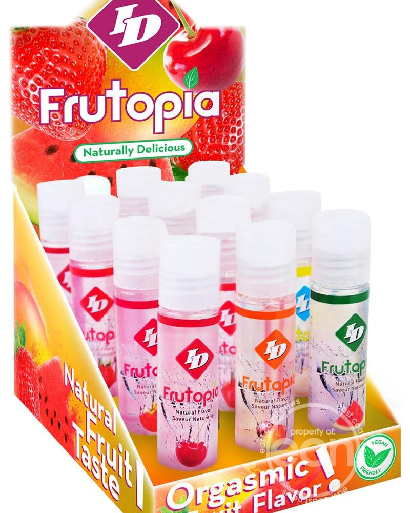 Frutopia Natural Flavor Water Based Personal Lubricant Assorted 1 Ounce 12 Each Per Display