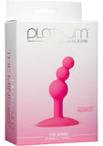 Tapón anal de silicona premium platino The Minis Bubble Butt Plug rosa pequeño de 2,7 pulgadas