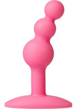 Tapón anal de silicona premium platino The Minis Bubble Butt Plug rosa pequeño de 2,7 pulgadas