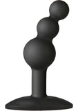 Tapón anal de silicona premium Platinum The Minis Bubble Butt Plug negro mediano de 3,8 pulgadas