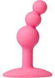 Tapón anal de silicona premium Platinum The Minis Bubble Butt Plug rosa mediano de 3,8 pulgadas