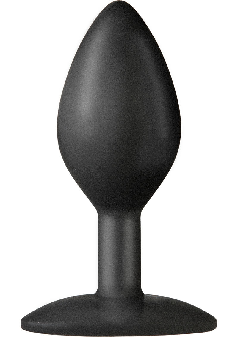 Tapón anal de silicona premium Platinum The Minis Spade, color negro, tamaño mediano de 3,5 pulgadas