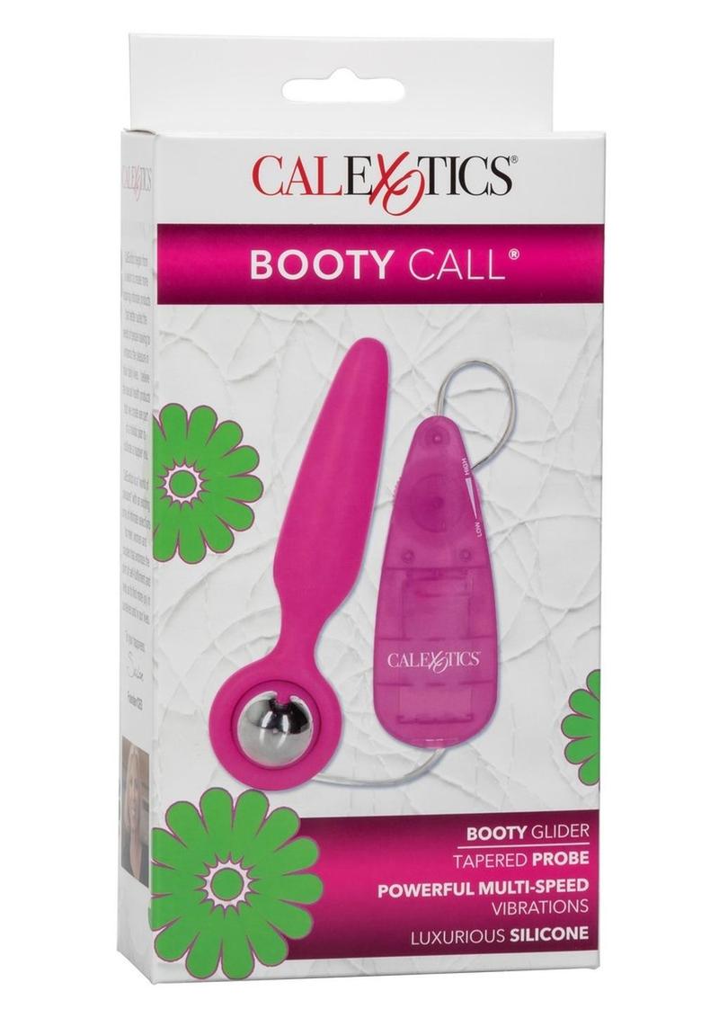 Booty Call Booty Glider Silicone Wired Remote Control Anal Probe Pink 3.75 Inch