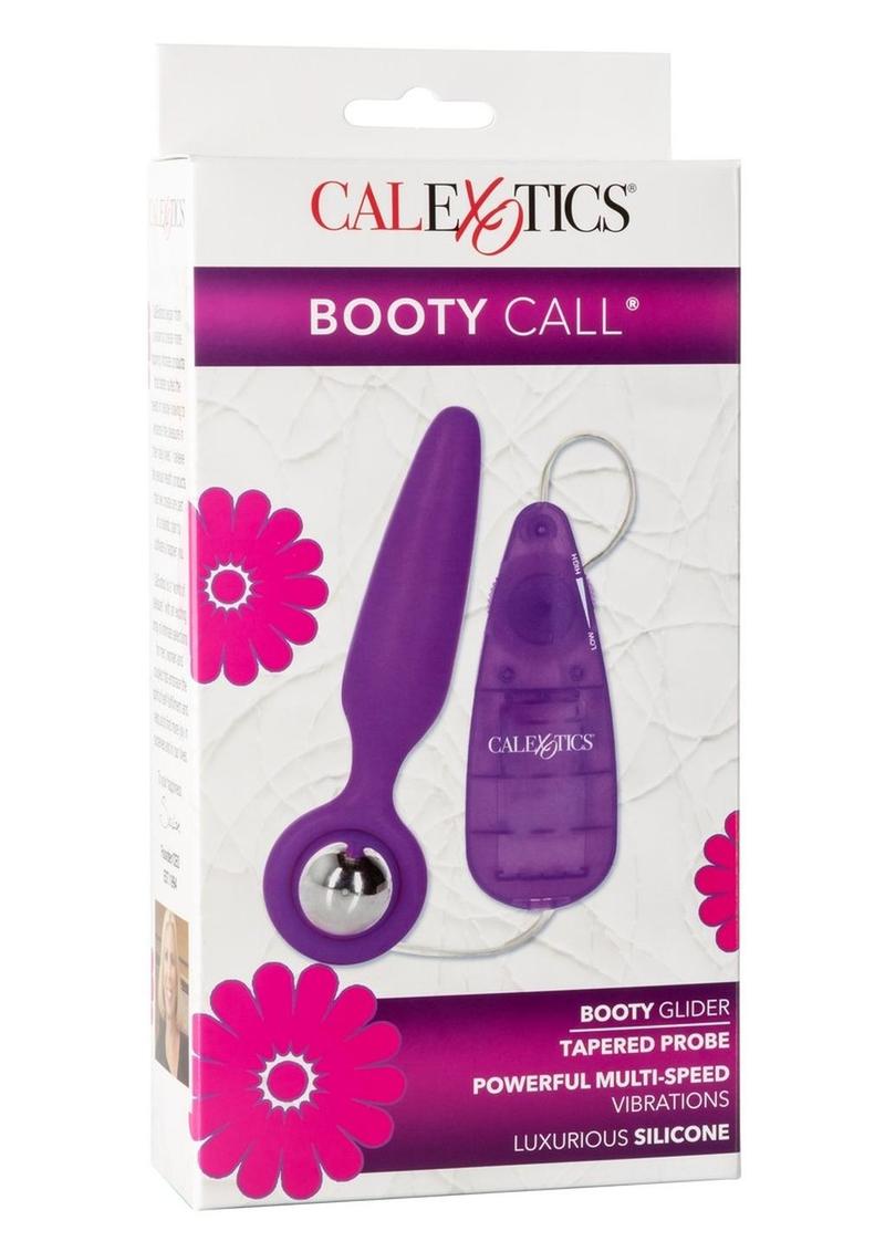 Booty Call Booty Glider Silicone Wired Remote Control Anal Probe Purple 3.75 Inch