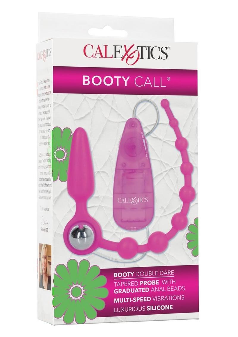 Booty Call Booty Double Dare Silicone Wired Remote Control Anal Probe With Beads Pink