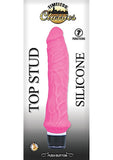 Vibrador realista de silicona con tapón anal de Timeless Classics, resistente al agua, color rosa, 9,5 pulgadas