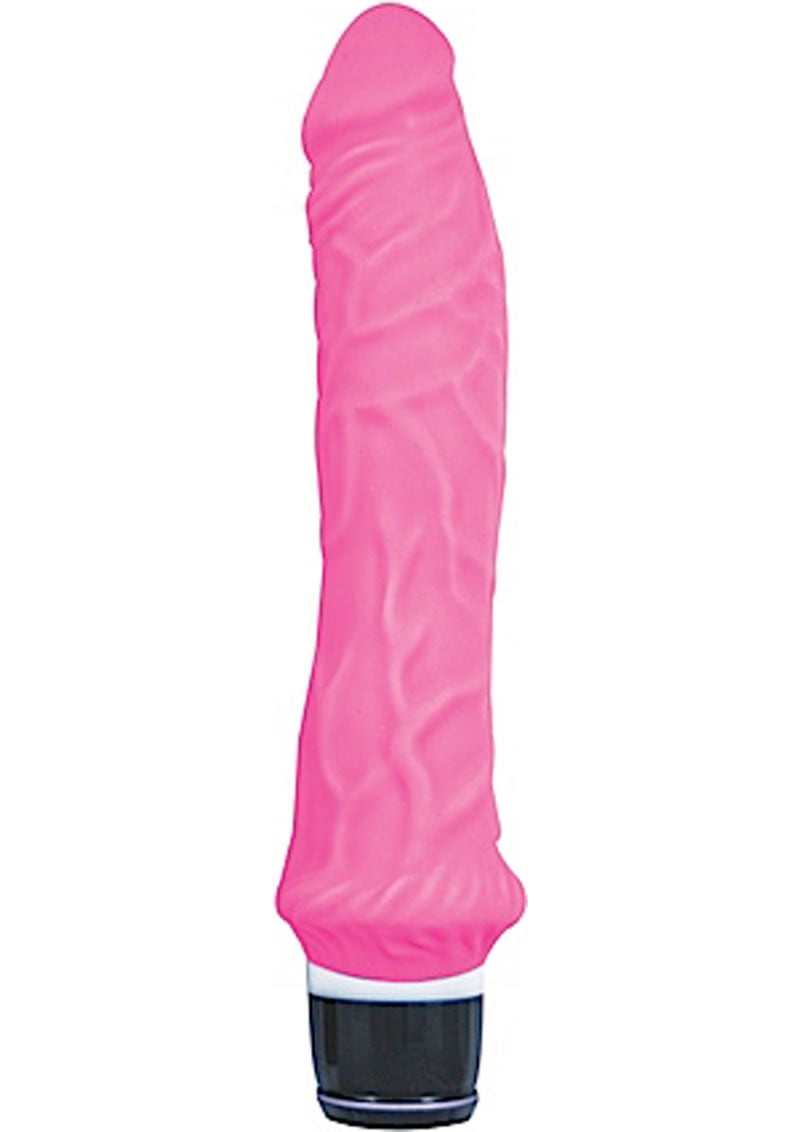 Vibrador realista de silicona con tapón anal de Timeless Classics, resistente al agua, color rosa, 9,5 pulgadas