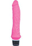 Vibrador realista de silicona con tapón anal de Timeless Classics, resistente al agua, color rosa, 9,5 pulgadas