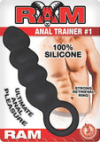 Entrenador anal Ram n.° 1 Sonda de silicona resistente al agua, color negro, 5,5 pulgadas