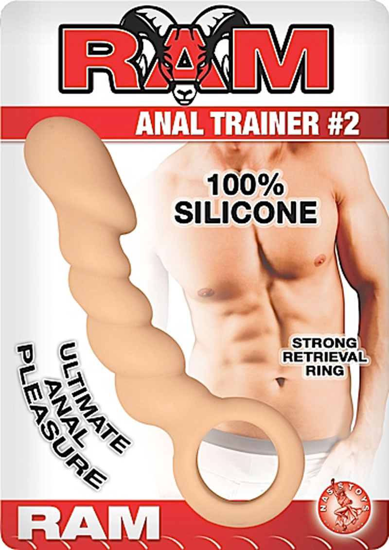 Entrenador anal de silicona Ram Anal Trainer #2, resistente al agua, color carne, 5,5 pulgadas