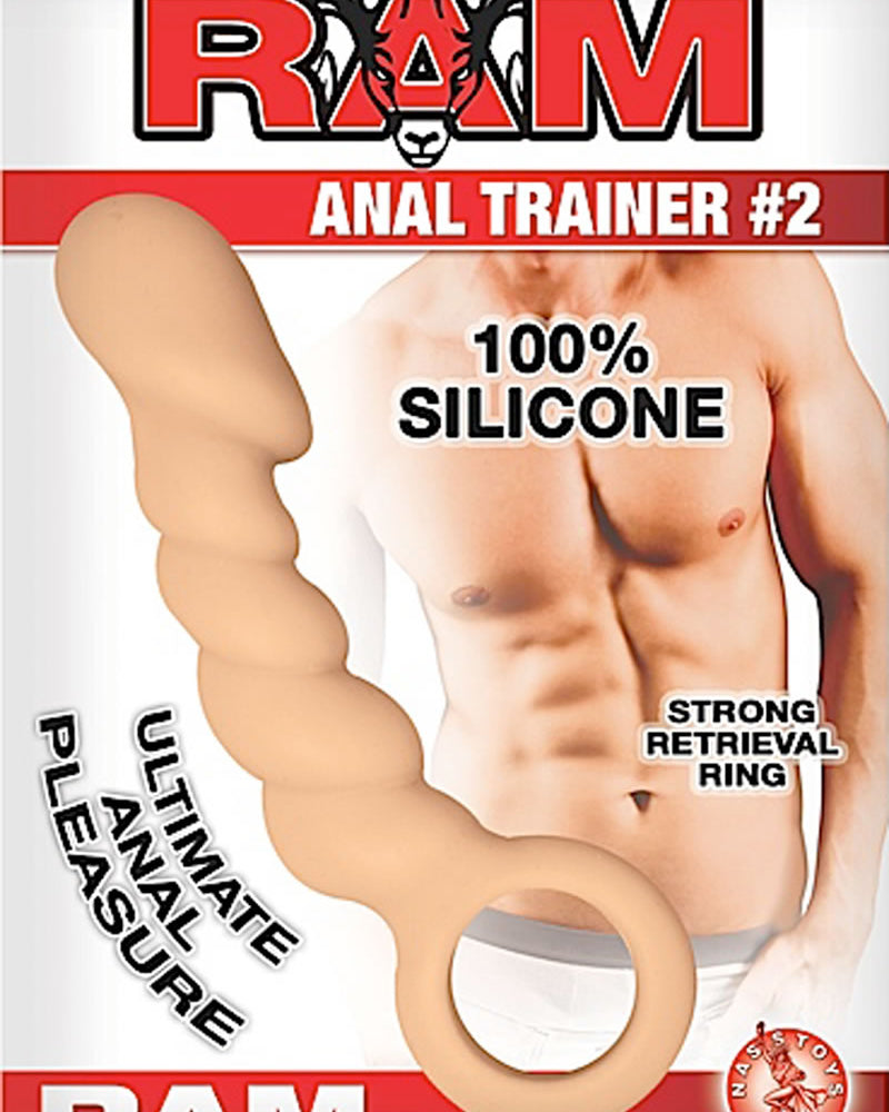 Ram Anal Trainer #2 Silicone Anal Probe Waterproof Flesh 5.5 Inch
