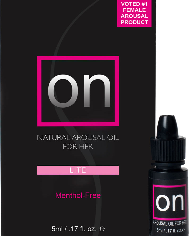 Aceite On Arousal Light For Her en caja, botella de 0,17 onzas