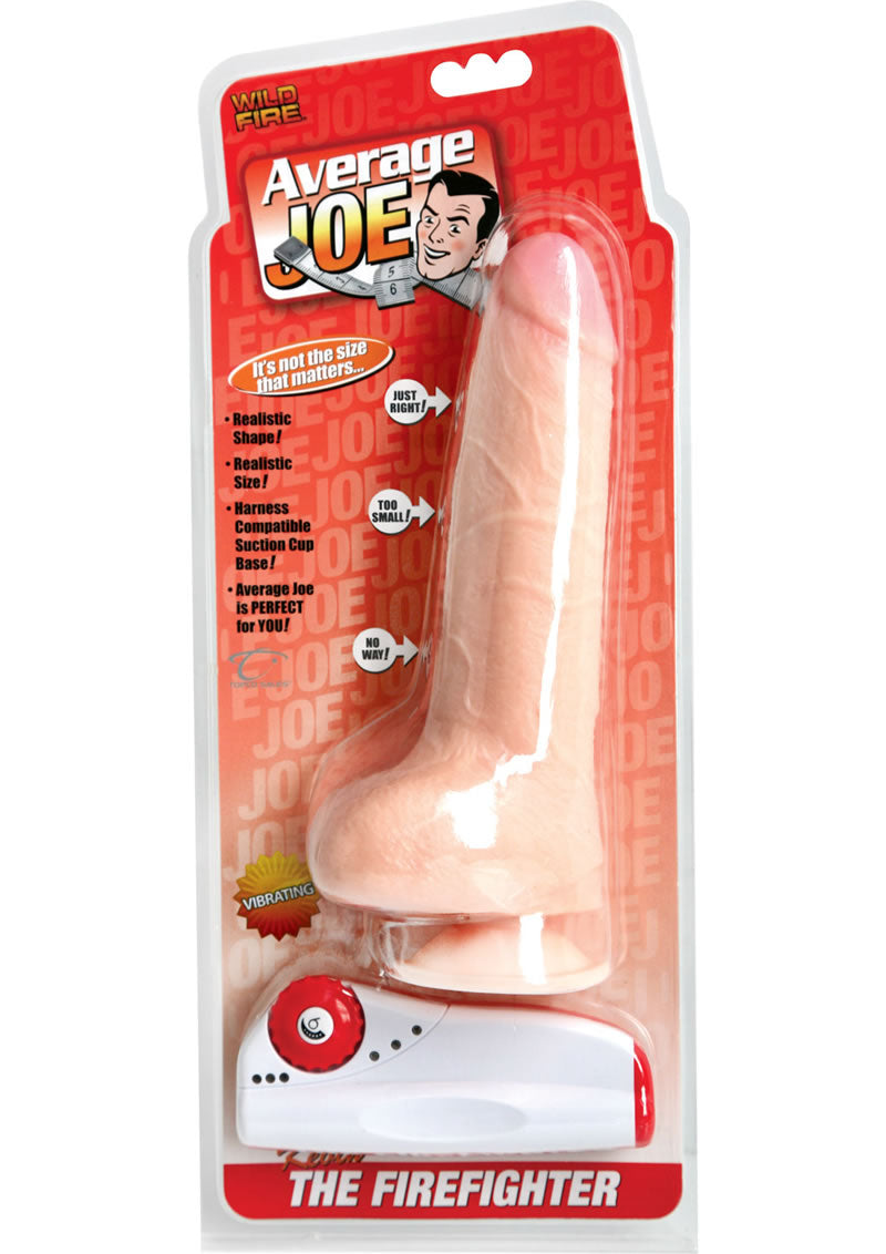 Average Joe Kevin The Firefighter Wired Remote Control Dildo White 6 Inch