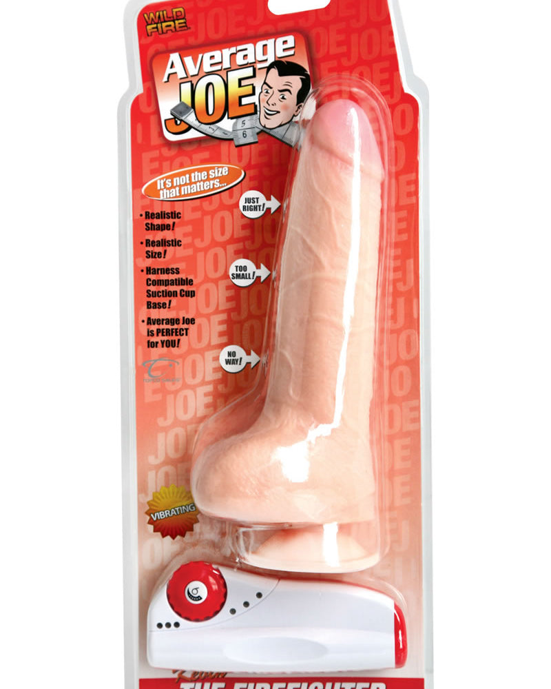 Consolador con control remoto con cable Kevin The Firefighter de Average Joe, color blanco, 6 pulgadas
