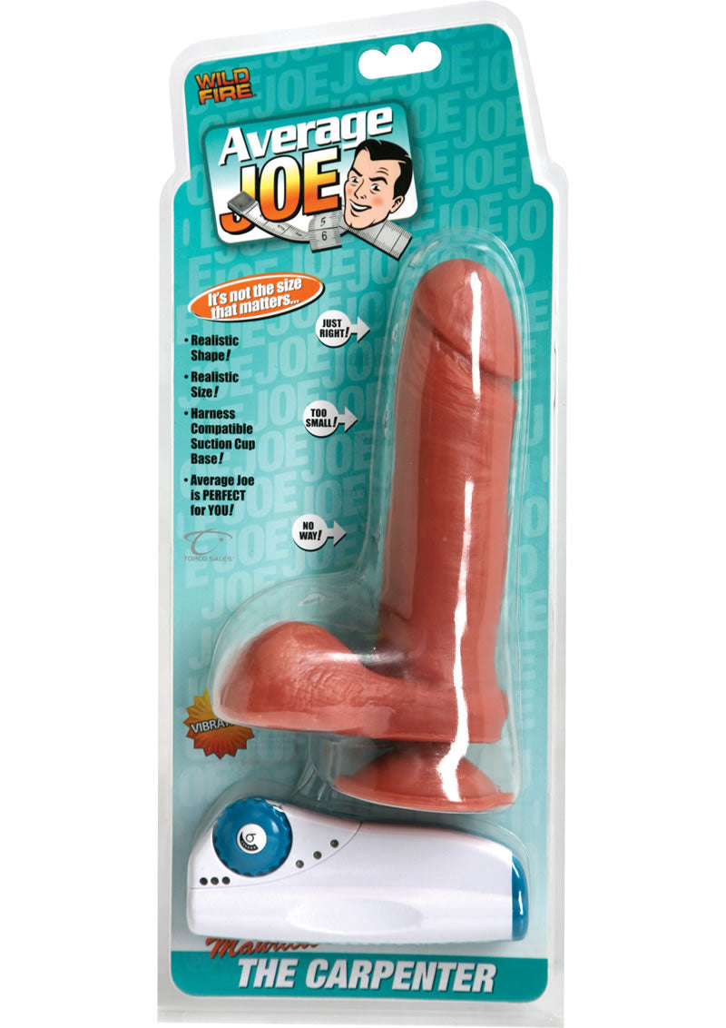 Average Joe Mauricio The Carpenter Wired Remote Control Dildo Brown 5.75 Inch