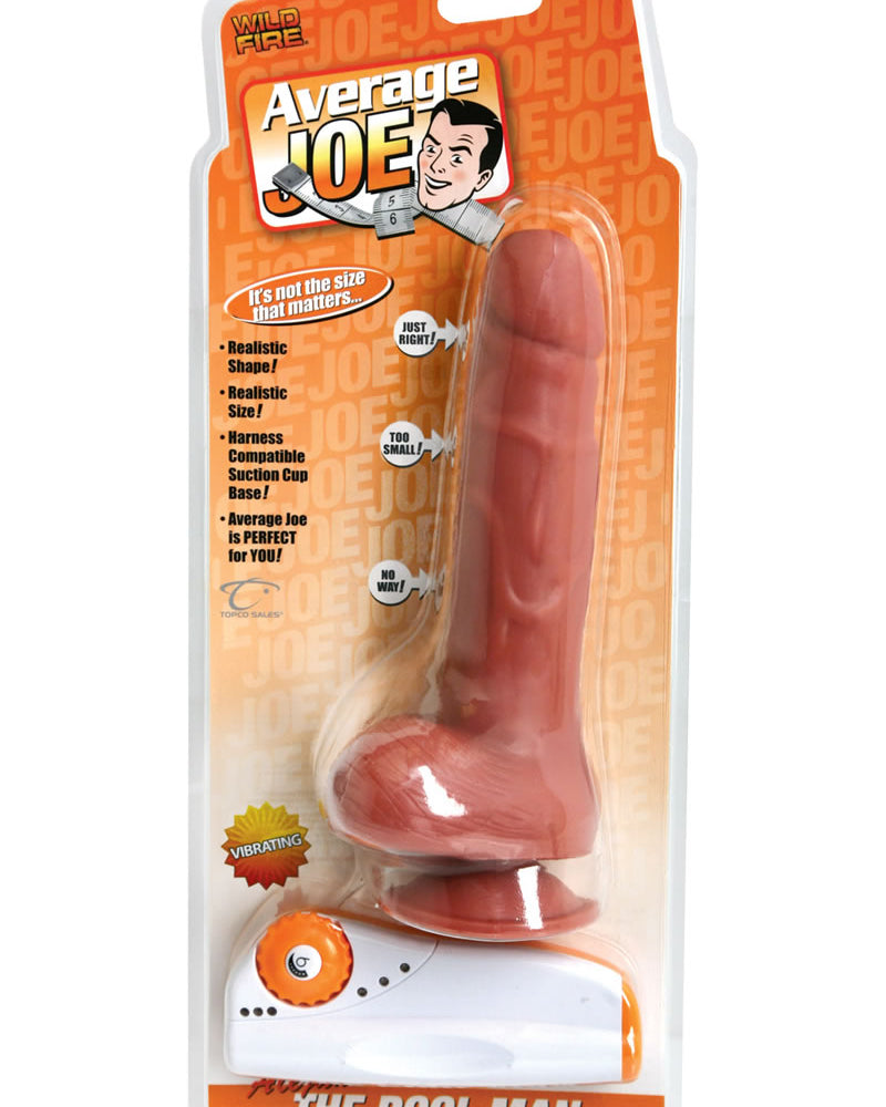 Consolador con control remoto con cable de The Pool Man de Average Joe Alejandro, color marrón, 5,75 pulgadas