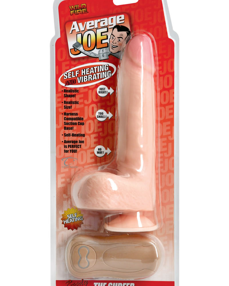 Consolador con control remoto con cable The Surfer de Average Joe Brody, color blanco, 4,5 pulgadas