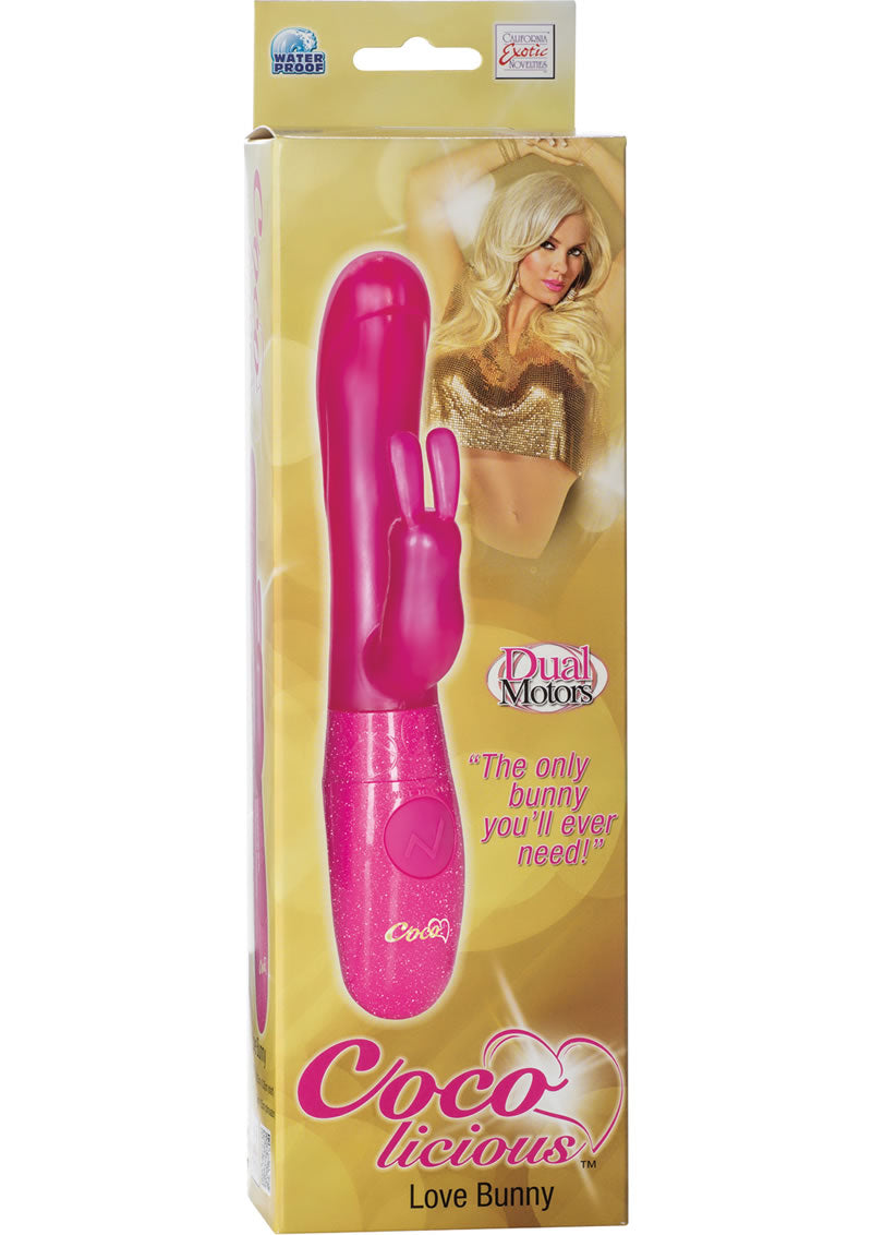 Vibrador conejito Love de Coco Licious, resistente al agua, color rosa, 4 pulgadas