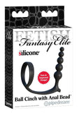 Fetish Fantasy Elite Ball Cinch With Anal Bead Silicone Black