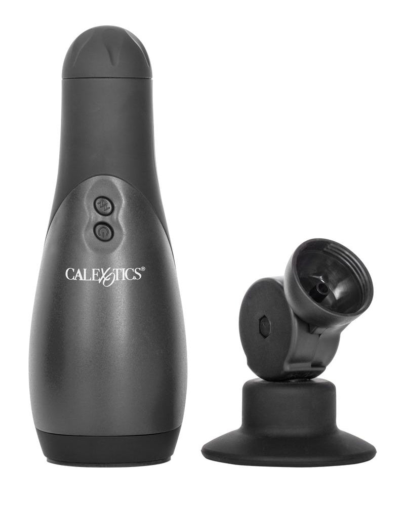 Masturbador Apollo Power Stroker negro de 8,5 pulgadas