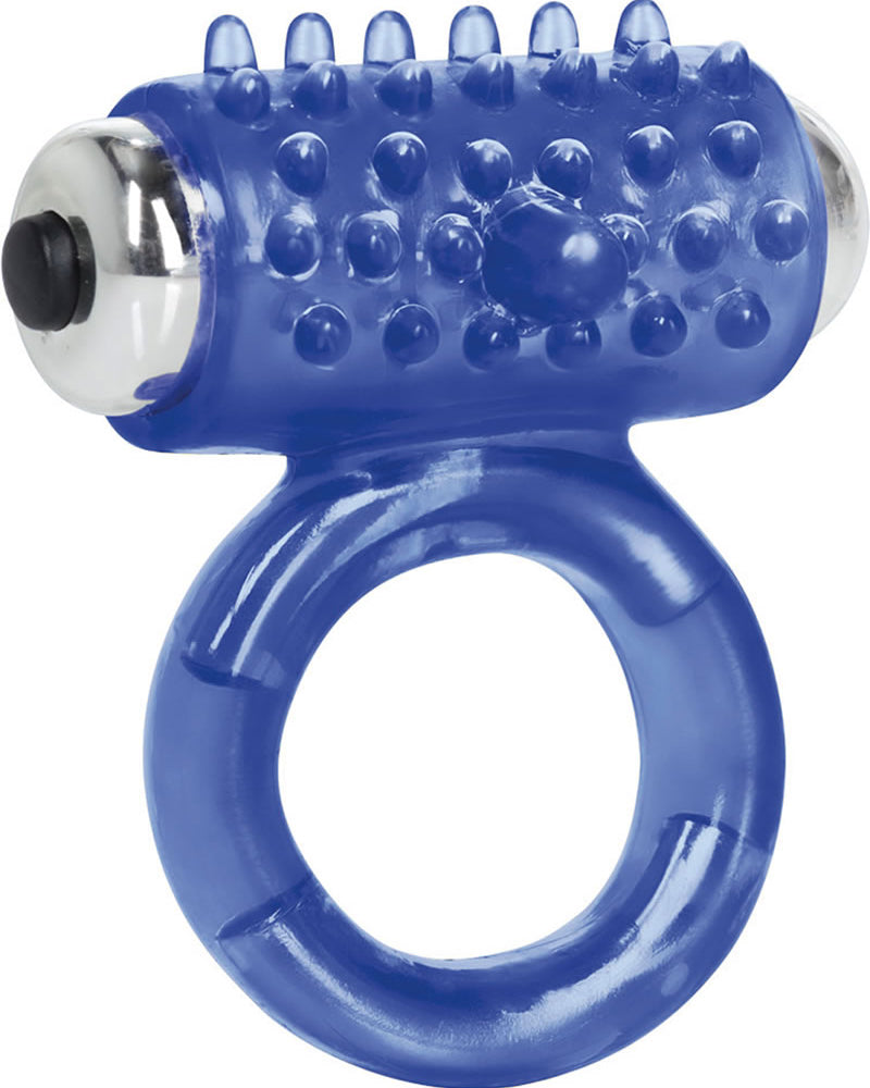 Apollo 7 Fuction Premium Enhancer Vibrating Cockring Blue 1.5 Inch Diameter
