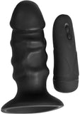 Tapón anal pulsante Ram resistente al agua, color negro, 4 pulgadas