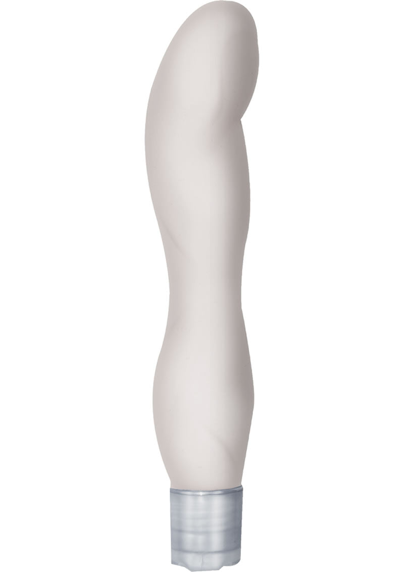 Vibrador de silicona Always Ready Contour resistente al agua, color blanco, 7 pulgadas