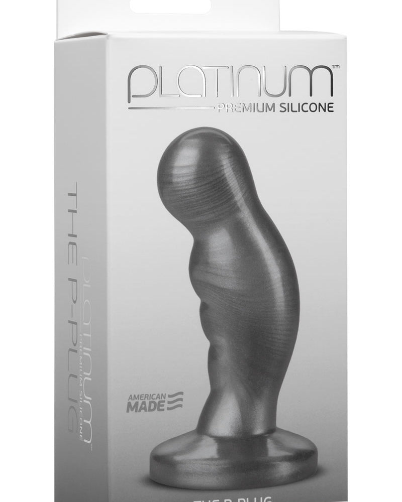 Platinum Premium Silicone The P-Plug Anal Plug Prostate Massager Charcoal