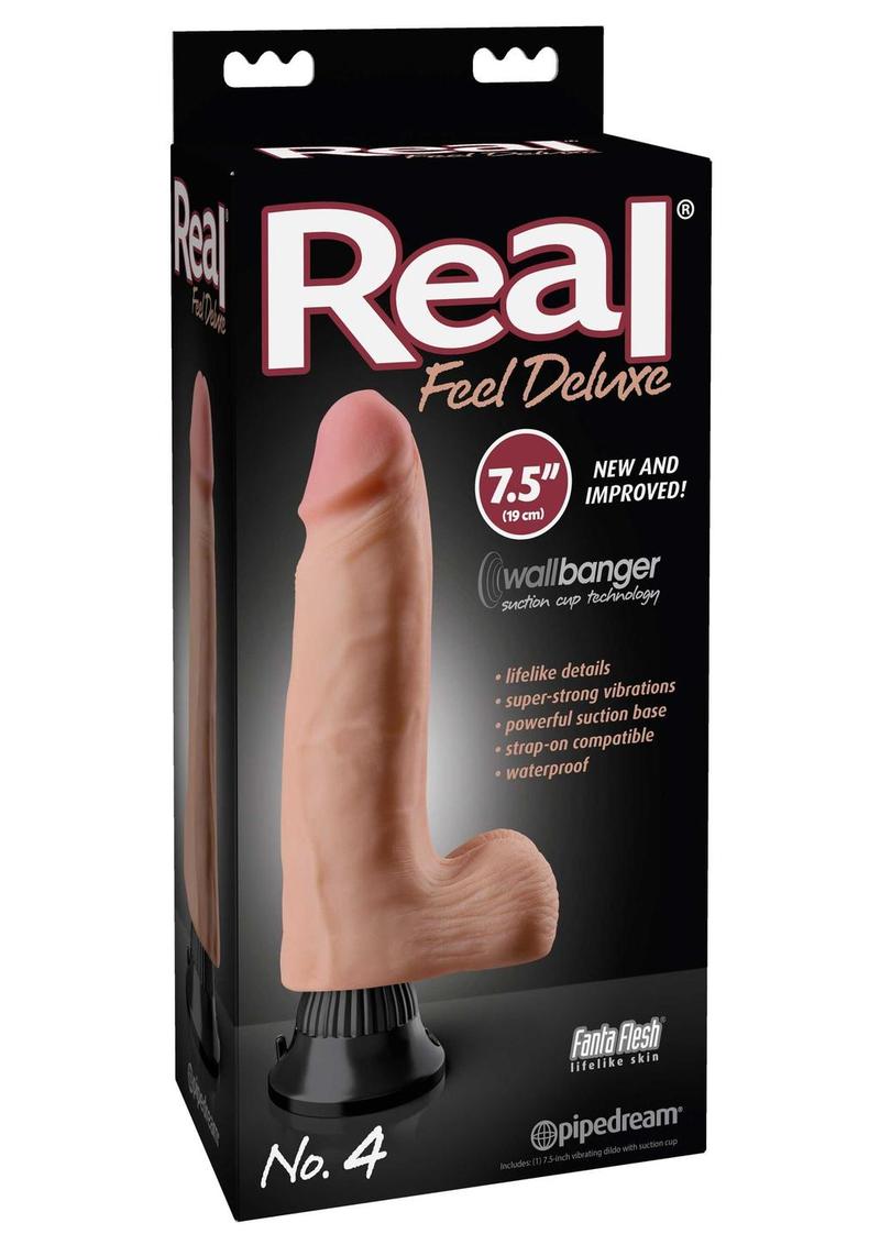 Real Feel Deluxe No 4 Wallbanger Dildo Waterproof Flesh 7.5 Inch