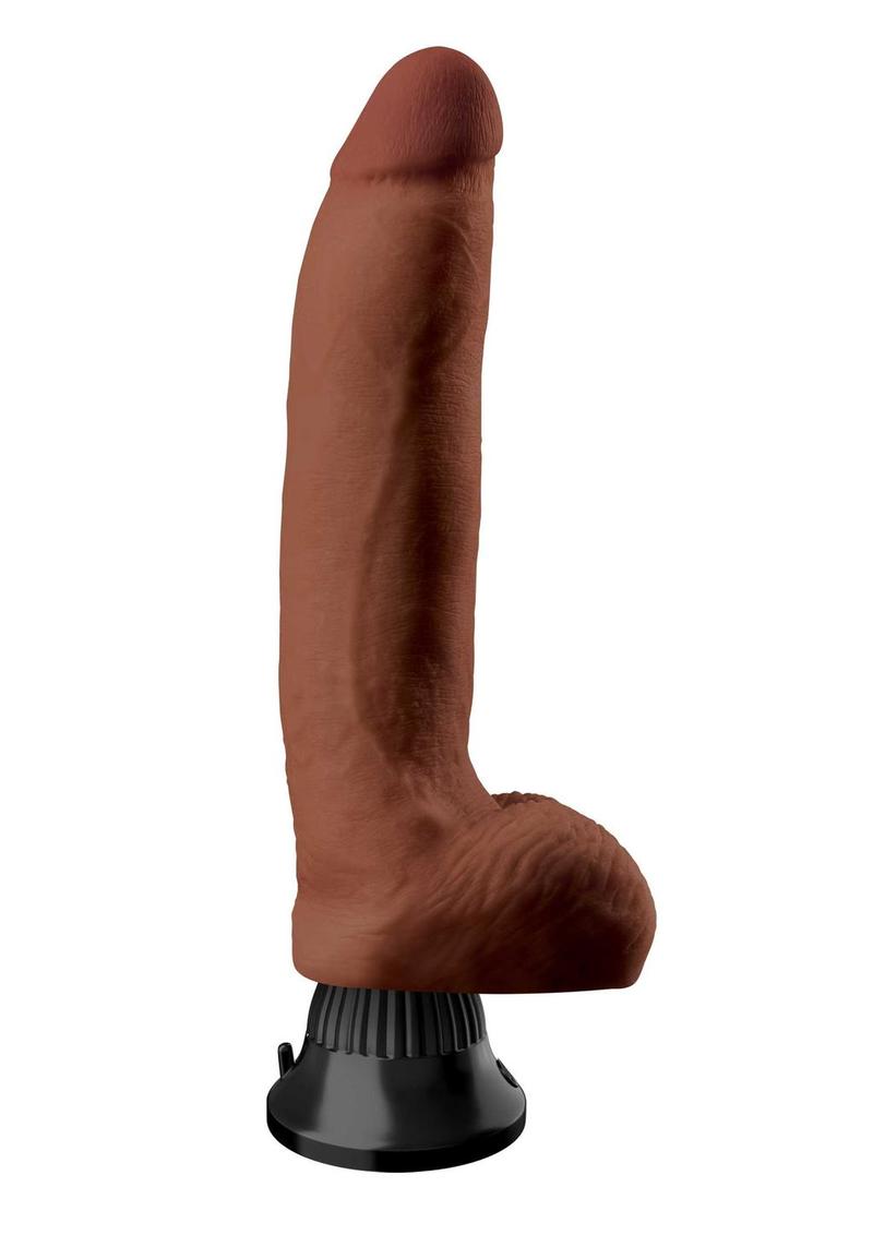 Real Feel Deluxe No 05 Wallbanger Vibrating Dildo Waterproof Brown 8 Inch