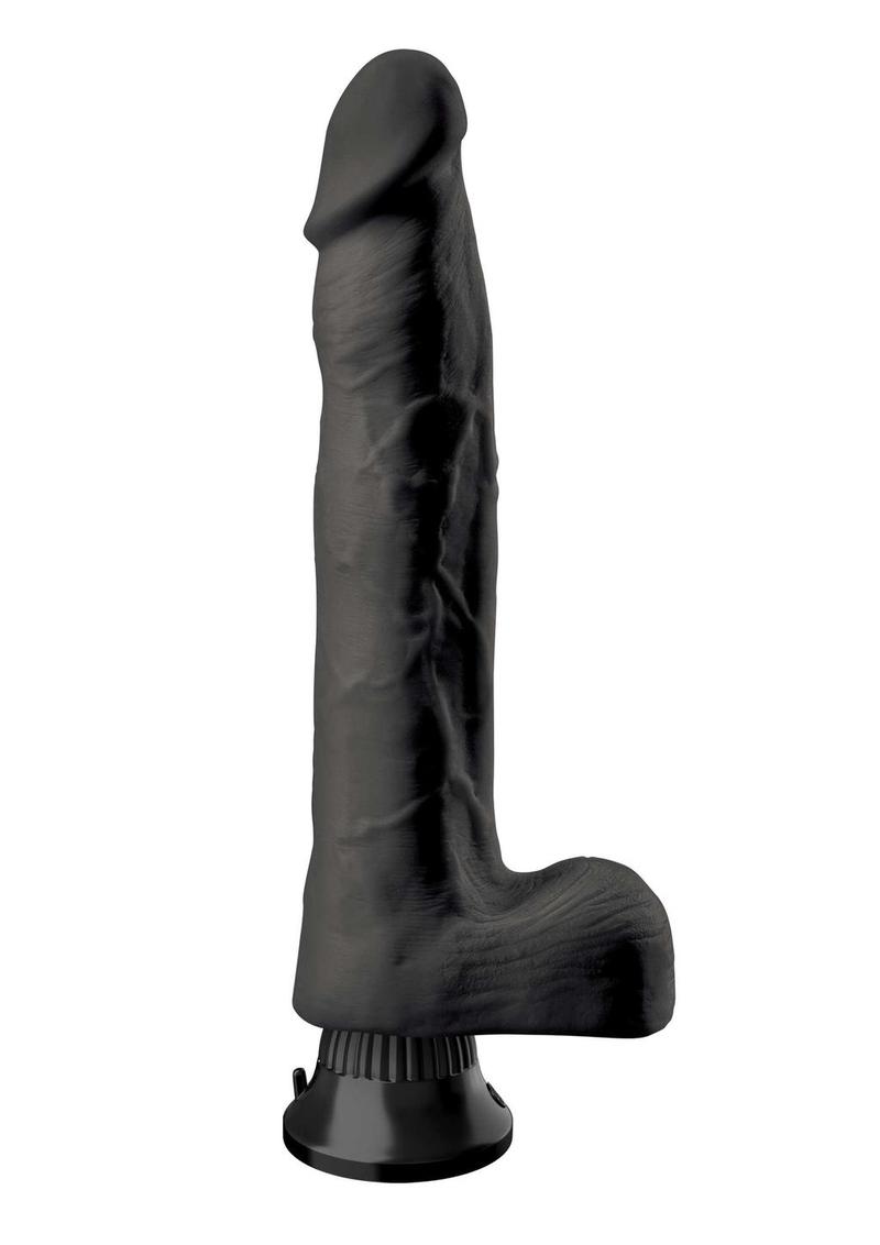 Real Feel Deluxe No 11 Wallbanger Vibrating Dildo Waterproof Black 11 Inch