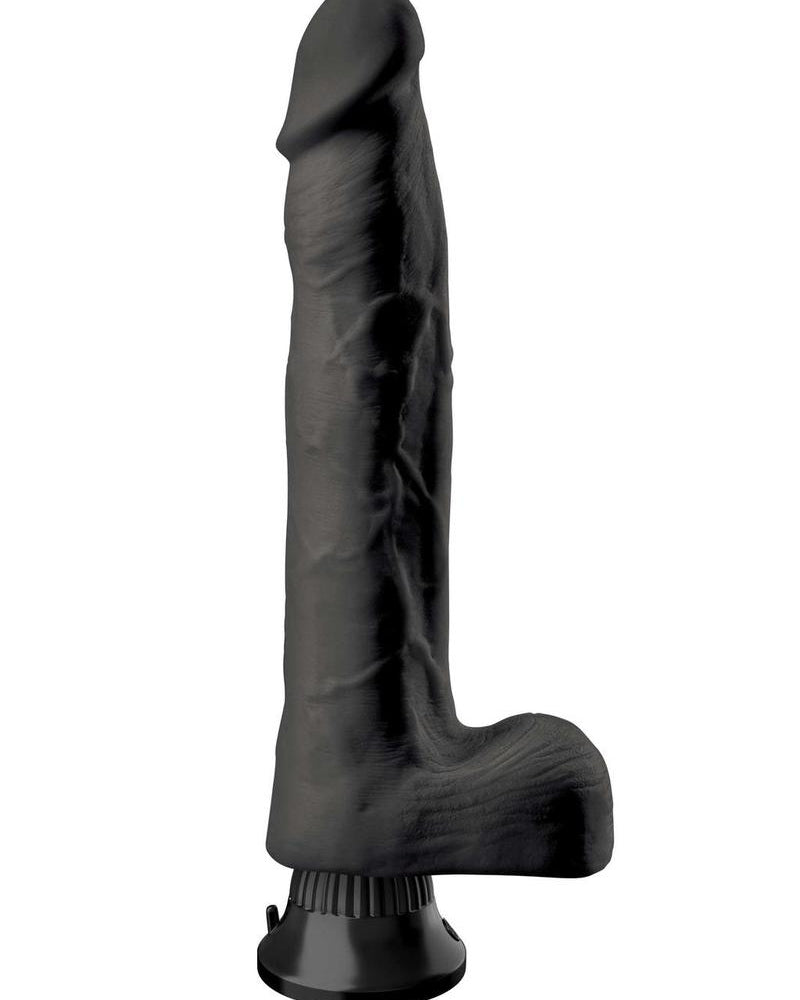 Real Feel Deluxe No 11 Wallbanger Vibrating Dildo Waterproof Black 11 Inch