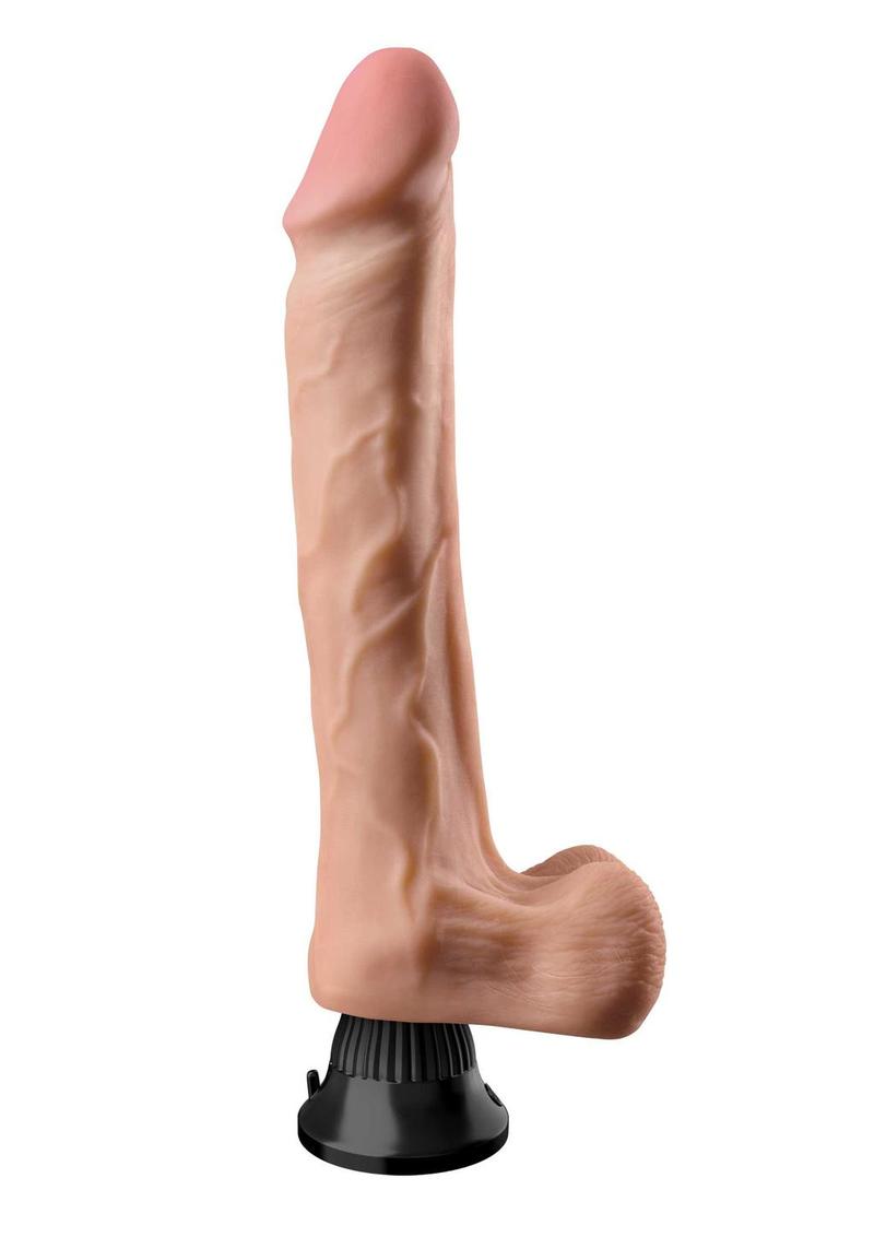 Real Feel Deluxe No 12 Wallbanger Vibrating Dildo Waterproof Flesh 12 Inch
