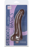 Silicone Basics Long John Silicone Dong Brown 6 Inch