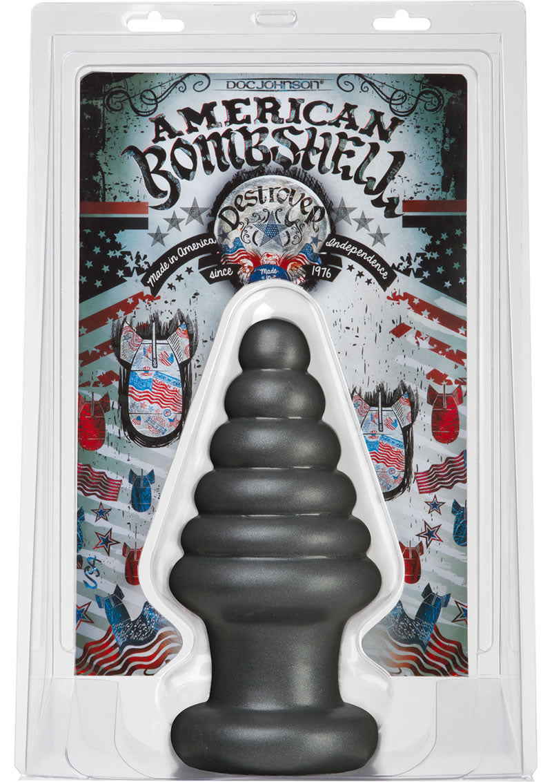 American Bombshell Destroyer Anal Plug Grey 8 Inch Long 13.18 Inch Girth