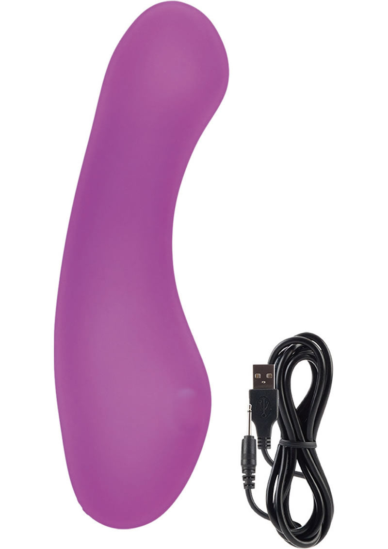 Mini masajeador de silicona Lust L2 resistente al agua, morado, 4 pulgadas