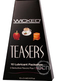 Wicked Teasers Lubricant Counter Display 12 Packs Per Display Assorted Flavors