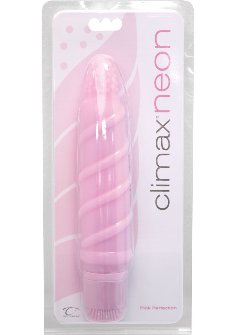 Climax Neon Vibrator Waterproof Pink Perfection 6.75 Inch