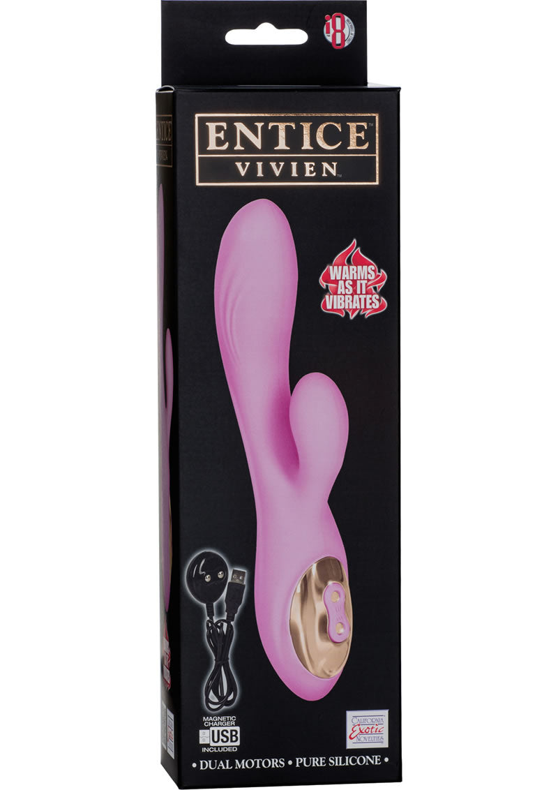 Entice Vivien Silicone Rechargeable Warming Dual Vibe Pink