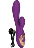 Entice Vivien Silicone Rechargeable Warming Dual Vibe Raspberry