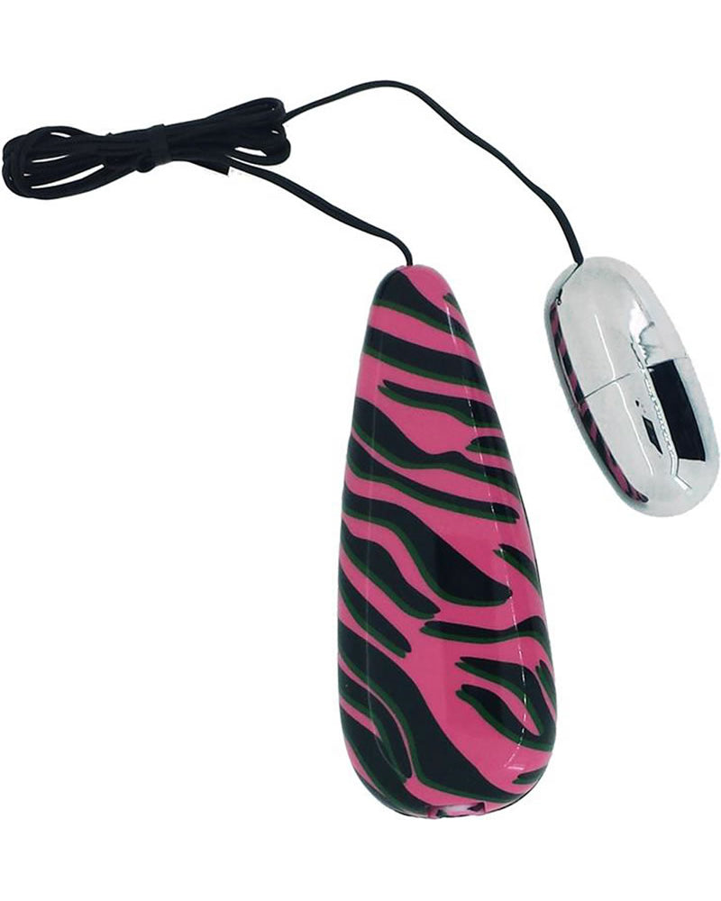 Bala con control remoto con cable Primal Instinct con estampado de cebra en color rosa