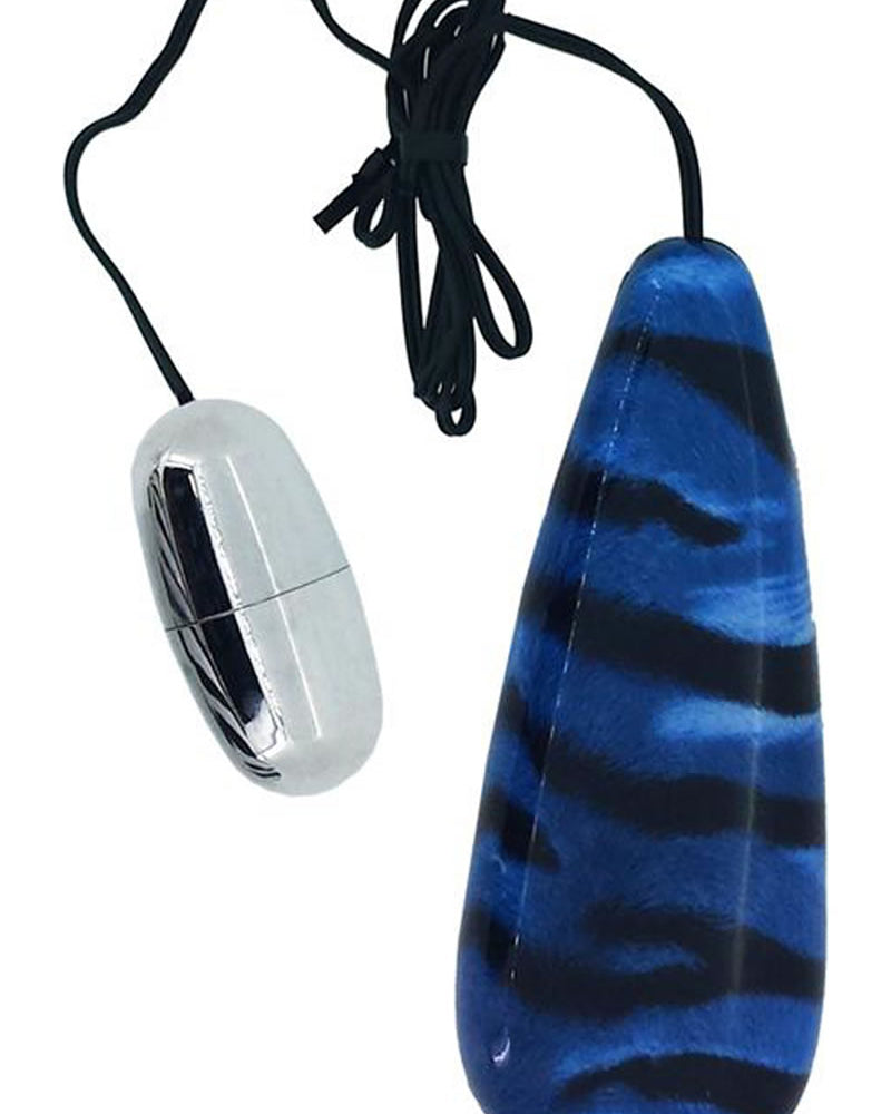 Primal Instinct Wired Remote Control Bullet Tiger Print Blue