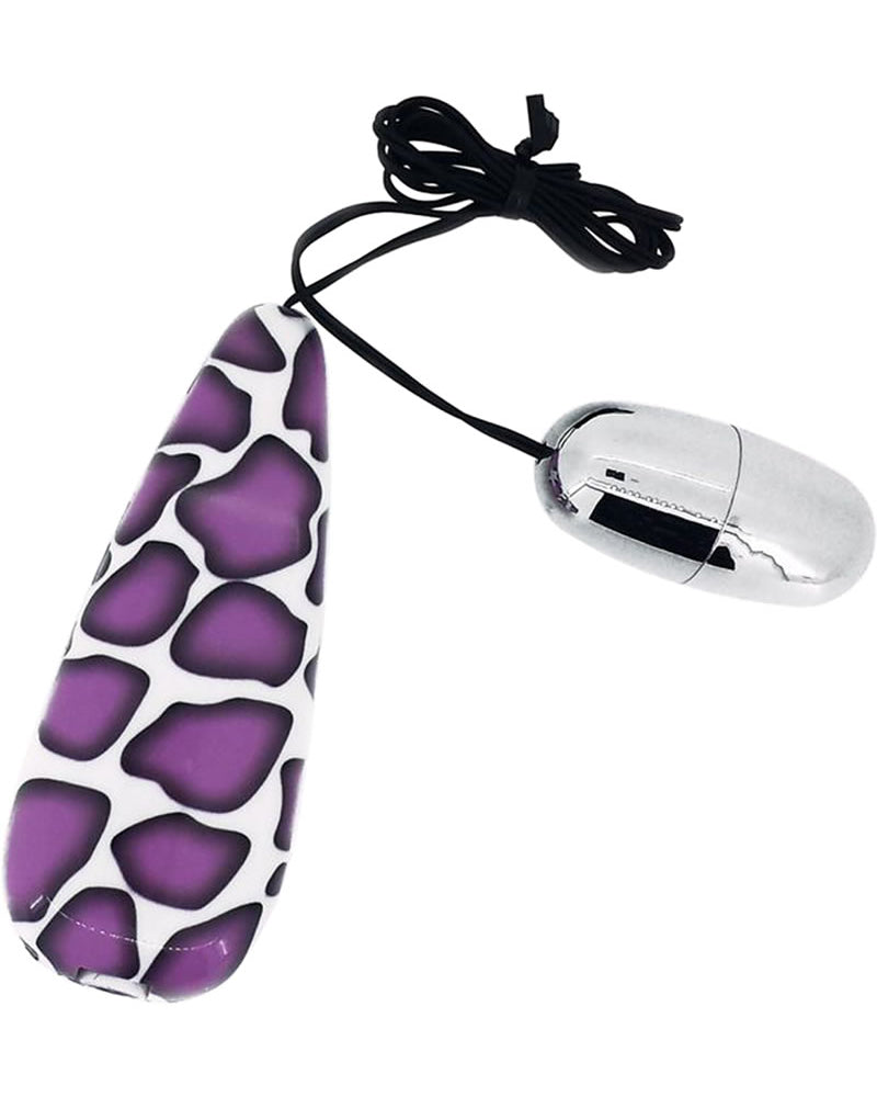 Primal Instinct Remote Wired Control Bullet Giraffe Print Purple