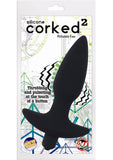 Corked 02 Silicone Anal Plug Waterproof Charcoal Small