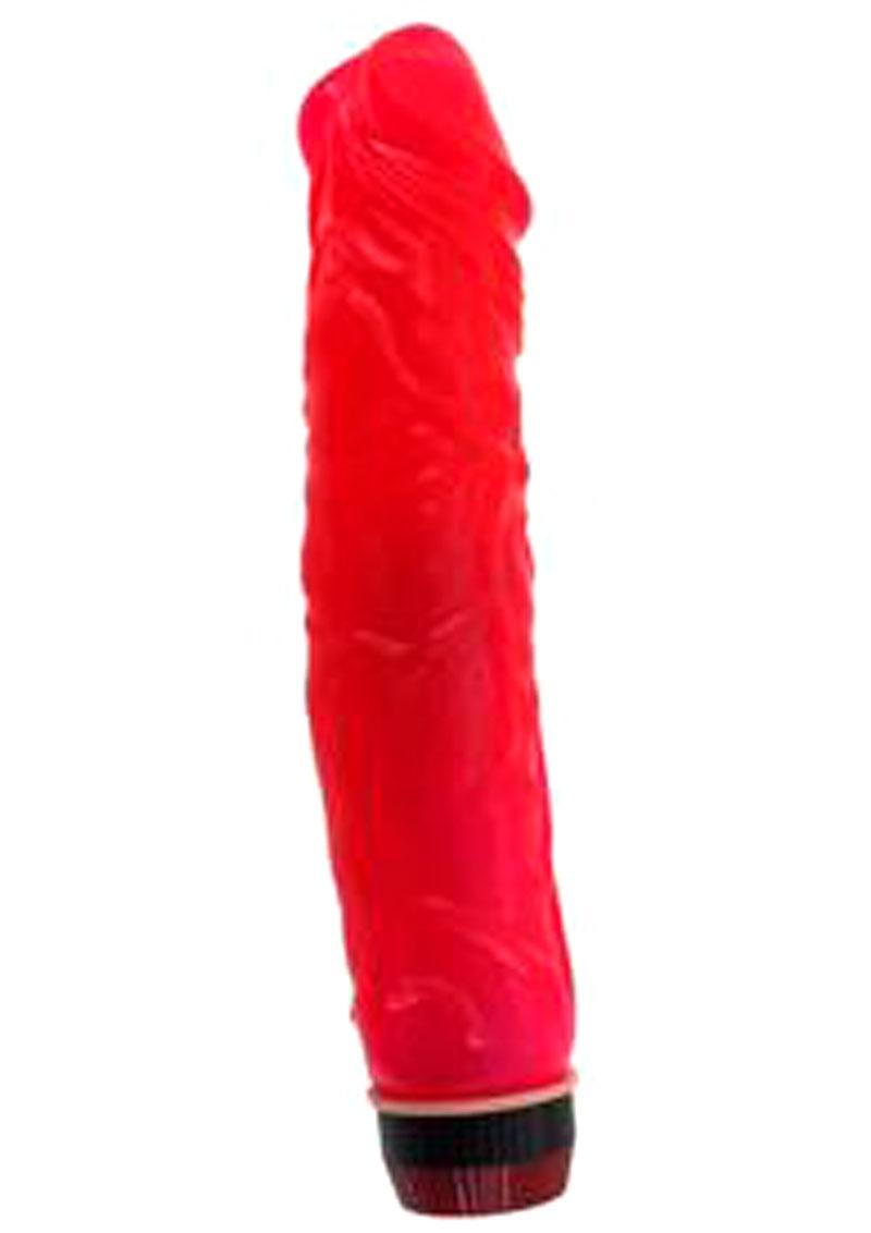 Vibrador realista Jelly Caribbean Number 9, resistente al agua, color rosa, 9 pulgadas