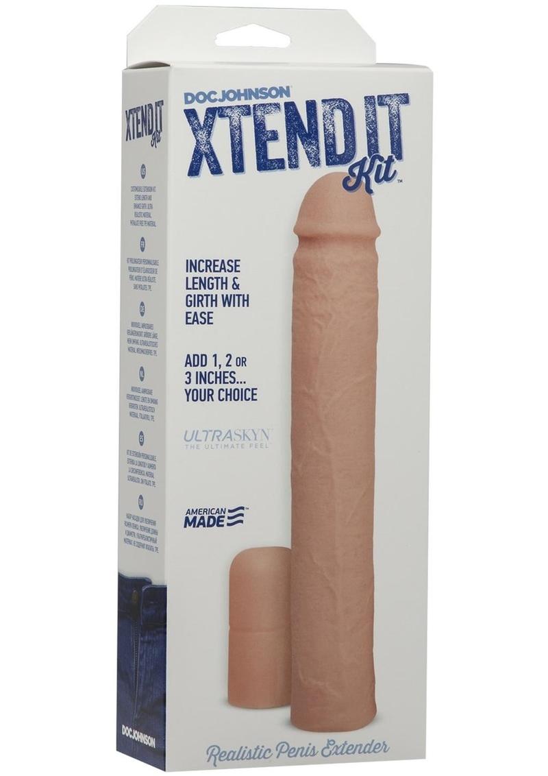 Xtend It Kit Realistic Penis Extender White 9 Inch