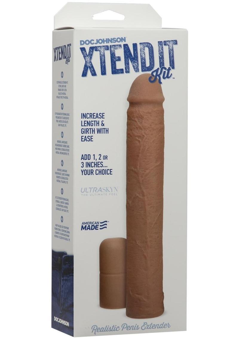 Xtend It Kit Realistic Penis Extender Brown 9 Inch